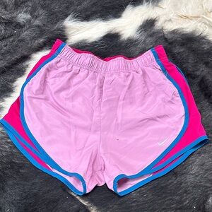 Nike Women's Pink and Blue Running Shorts